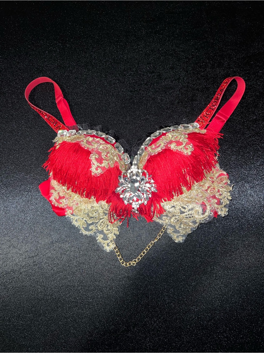 Handmade Ringleader Costume Top with Bombshell Victoria Secret Bra as Base